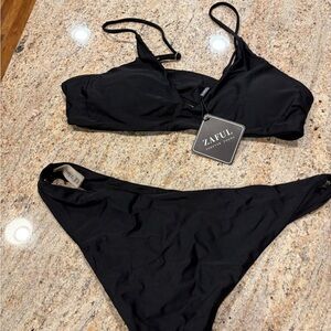 Black Bikini 2-piece swim suit - size 8, brand new